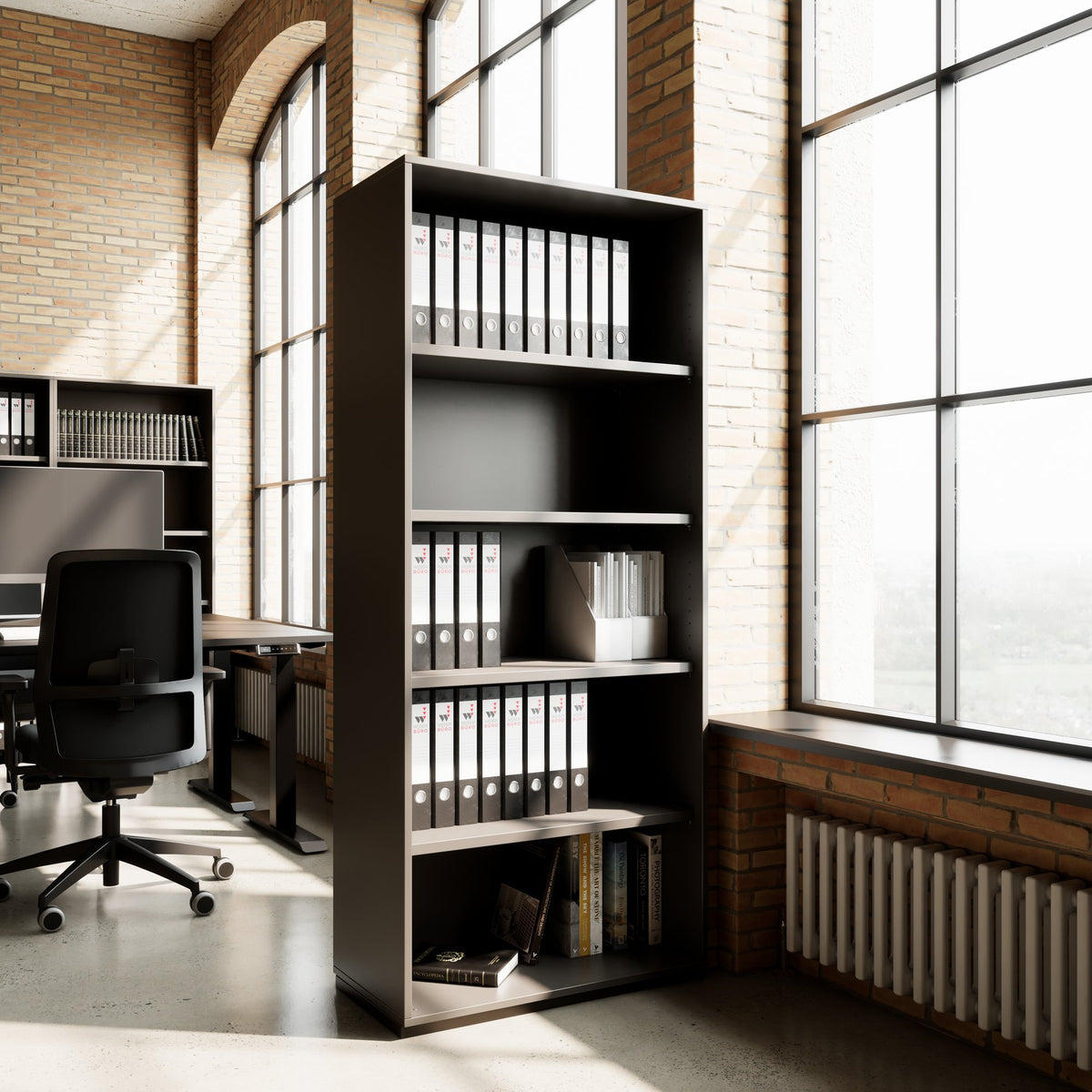 PRO Cabinet scaffale | 5 OH, 400 - 1200 x 1880 mm, grafite - 3 Lightbox Main Image