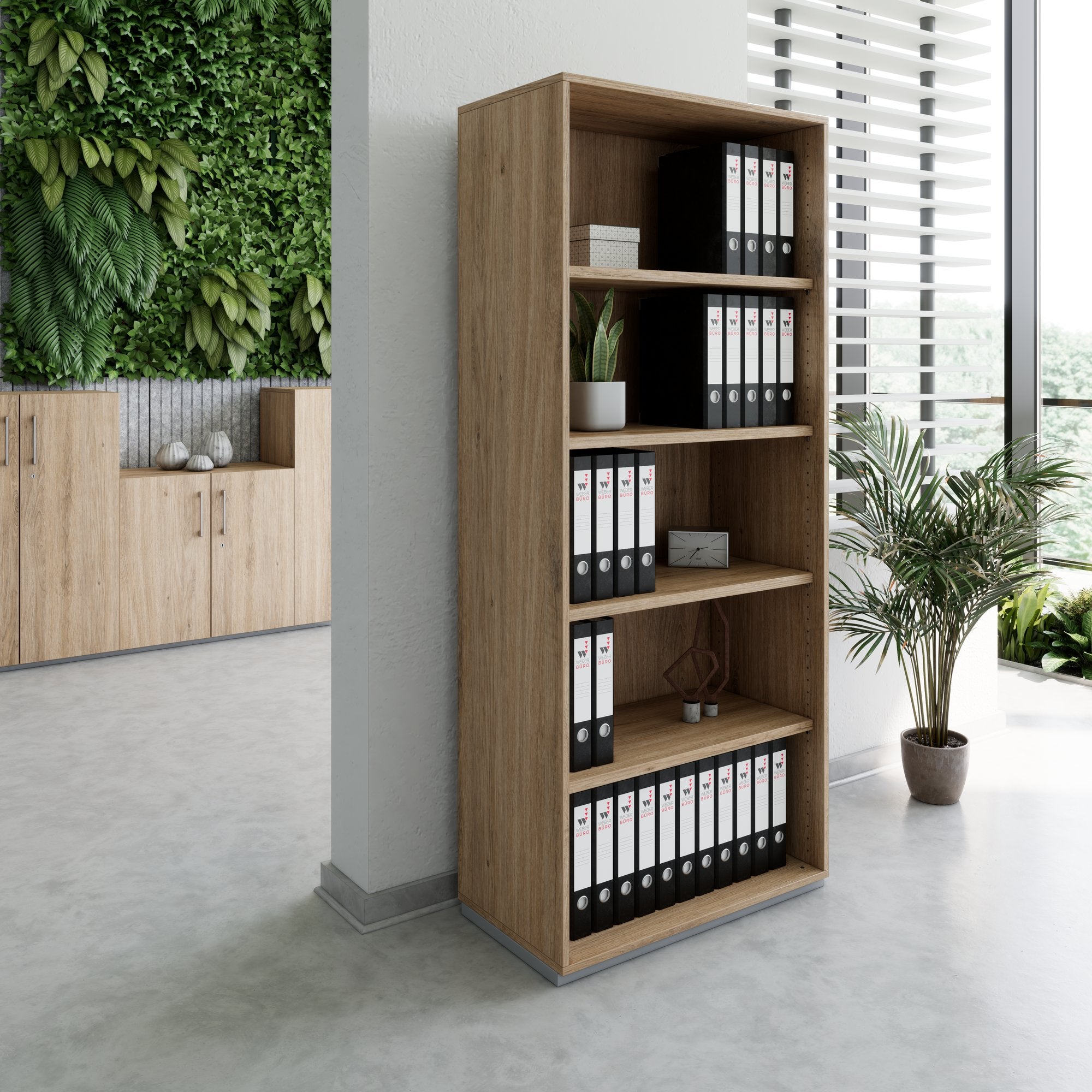 PRO Cabinet scaffale | 5 OH, 400 - 1200 x 1880 mm, quercia naturale