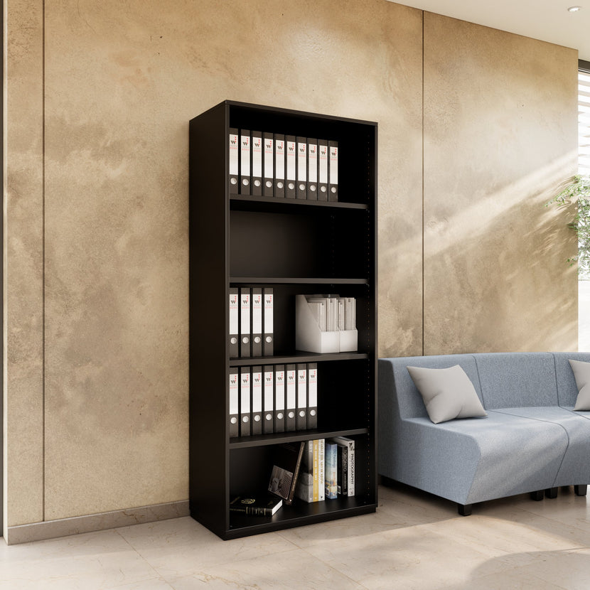 PRO Armoire d'étagère | 5 oh, 400 - 1200 x 1880 mm, noir