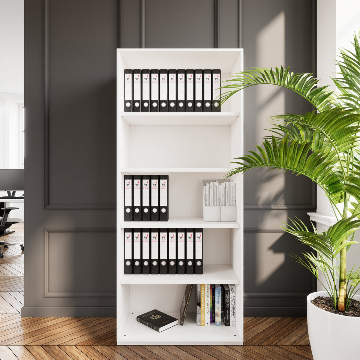 PRO Shelf cabinet | 5 Oh, 400 - 1200 x 1880 mm, white - 3 Lightbox Main Image
