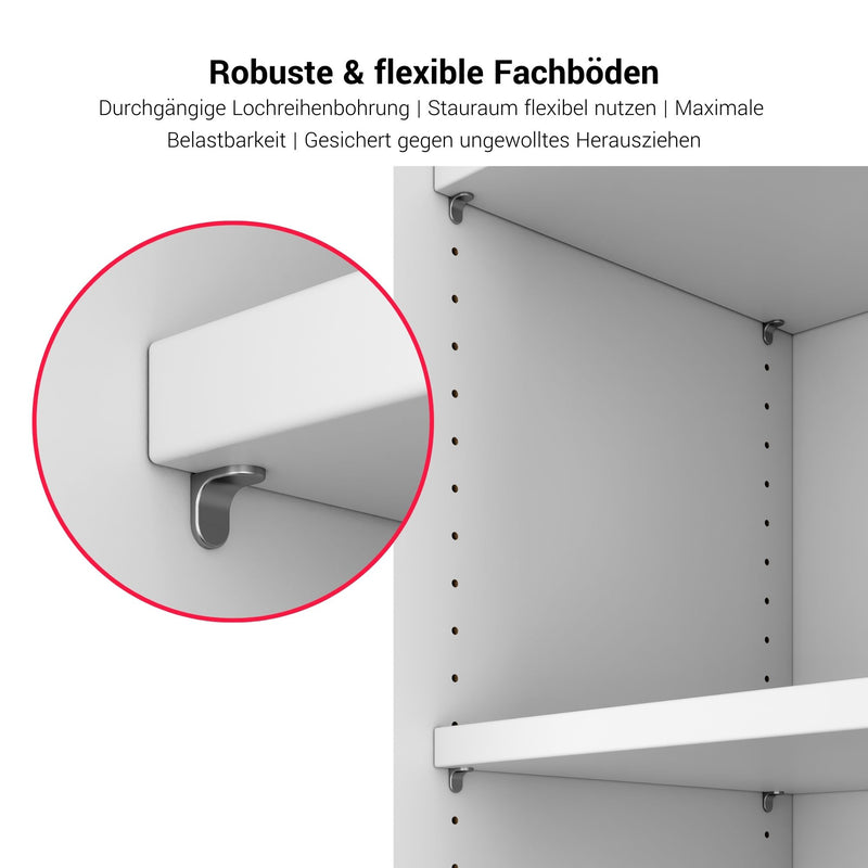 PRO Cabinet scaffale | 6 OH, 400 - 1200 x 2250 mm, bianco - 8 Main Image