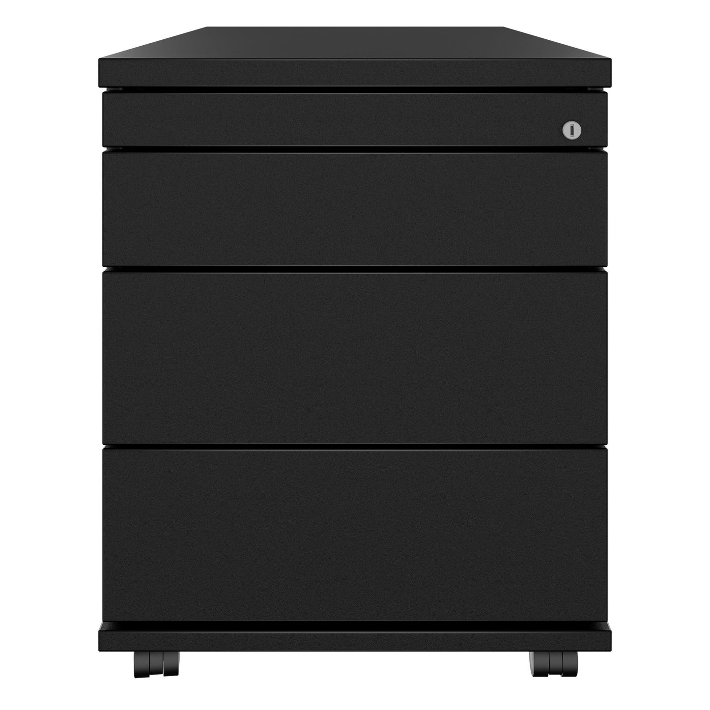 PRO Rollcontainer | 800 mm tief, Kleinteilefach, Soft-Close, Schwarz