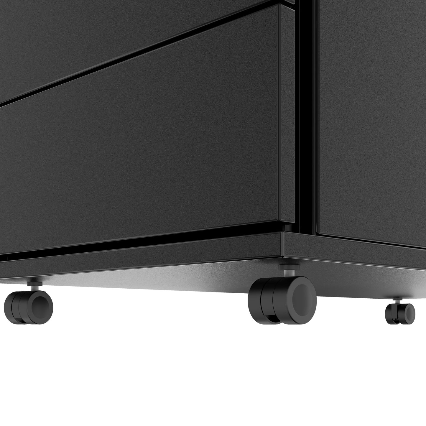 PRO Rollcontainer | 800 mm tief, Kleinteilefach, Soft-Close, Schwarz