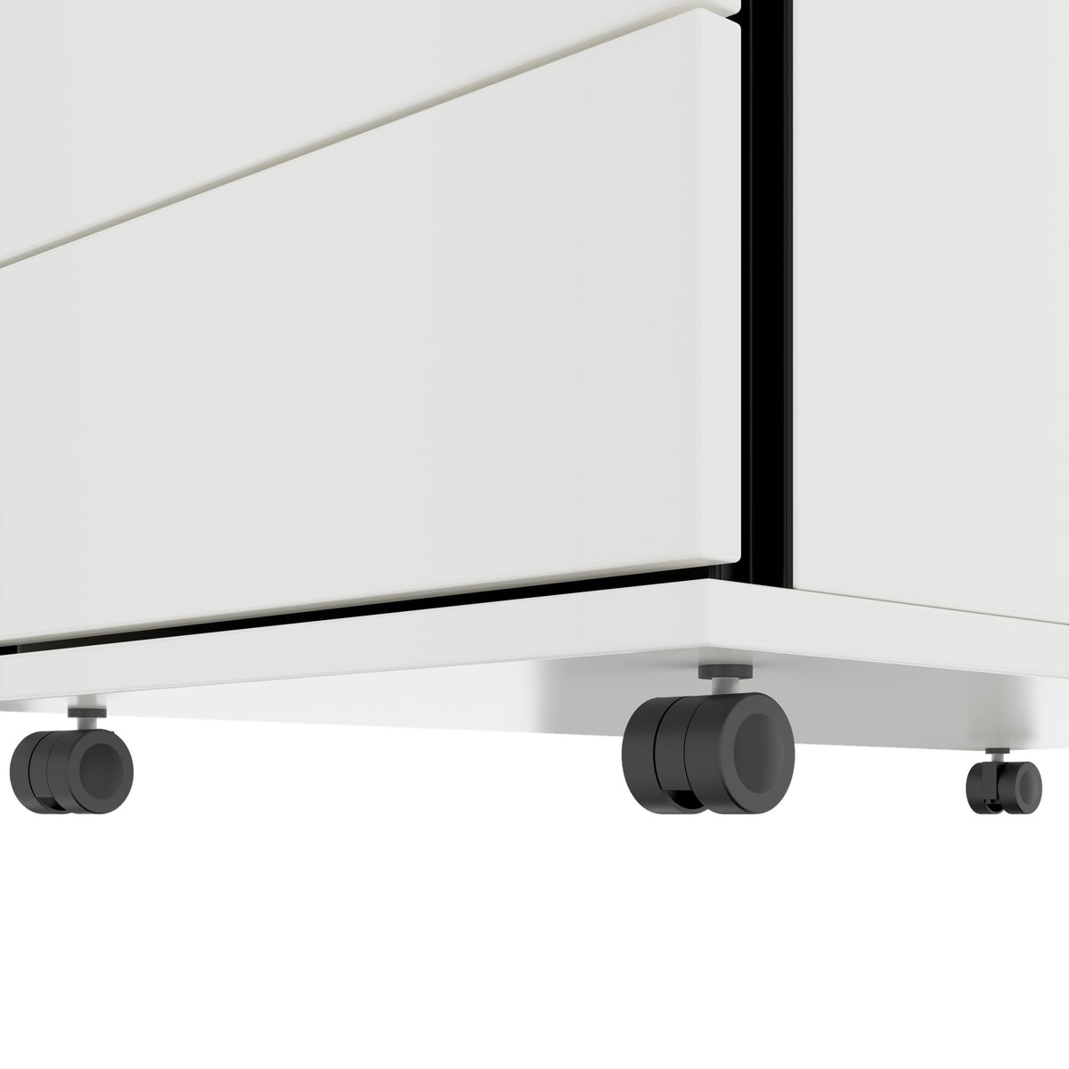 PRO Rollcontainer | 800 mm tief, Kleinteilefach, Soft-Close, Weiß - 10 Lightbox Main Image