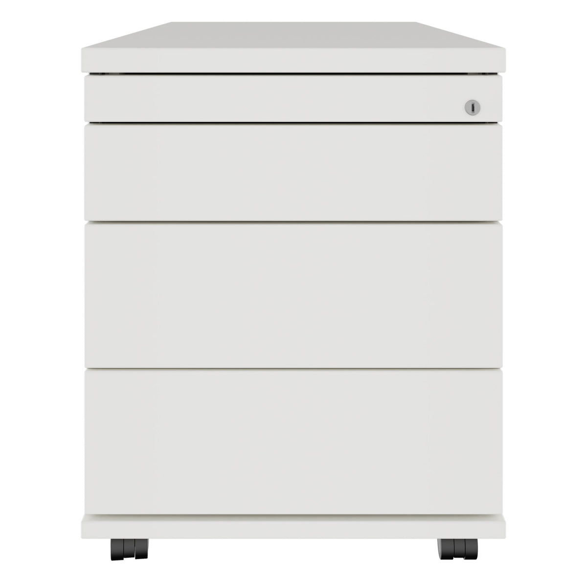 PRO Rollcontainer | 800 mm tief, Kleinteilefach, Soft-Close, Weiß - 2 Lightbox Main Image