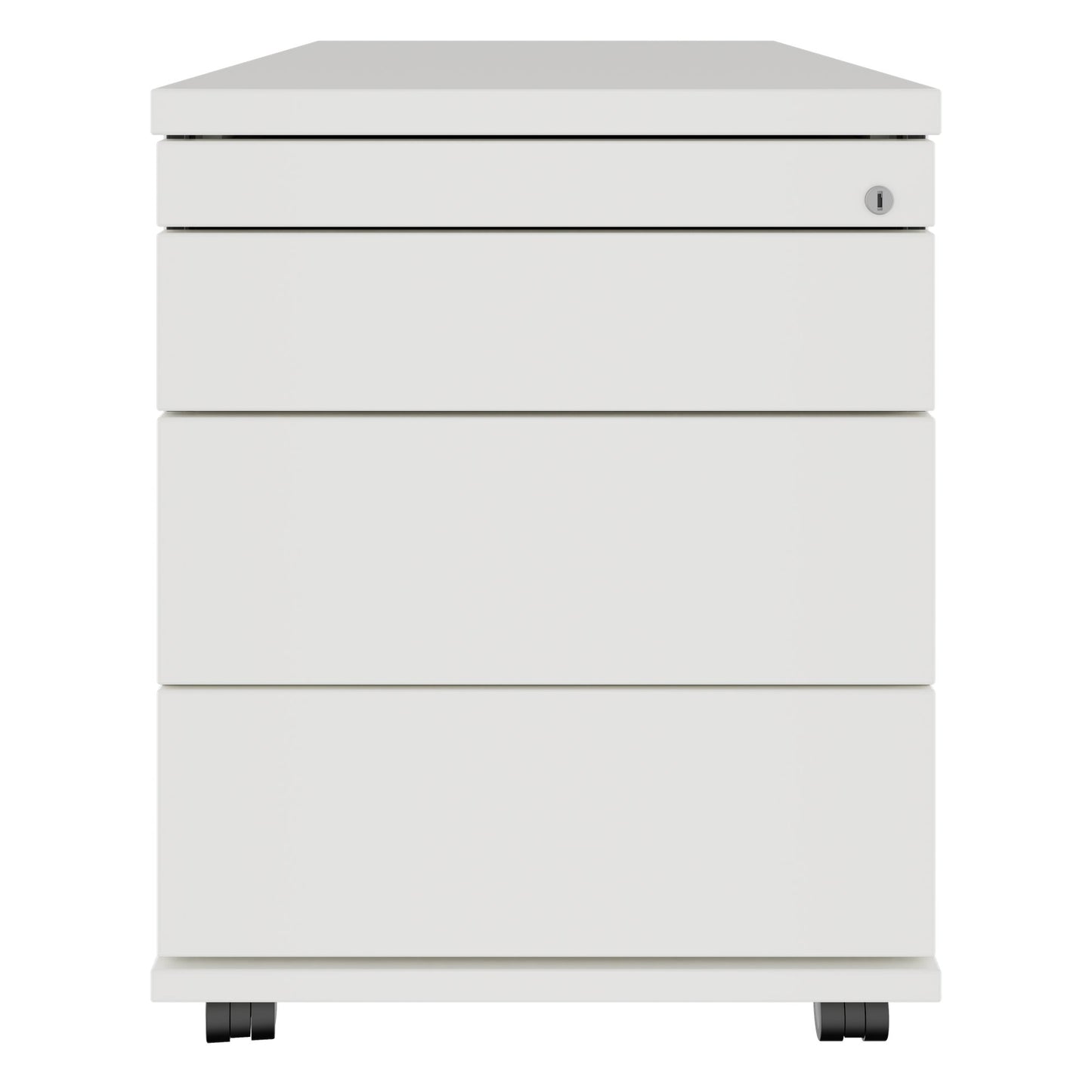 PRO Rollcontainer | 800 mm tief, Kleinteilefach, Soft-Close, Weiß