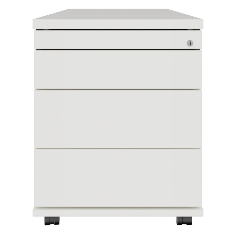 PRO Rollcontainer | 800 mm tief, Kleinteilefach, Soft-Close, Weiß - 2 Main Image
