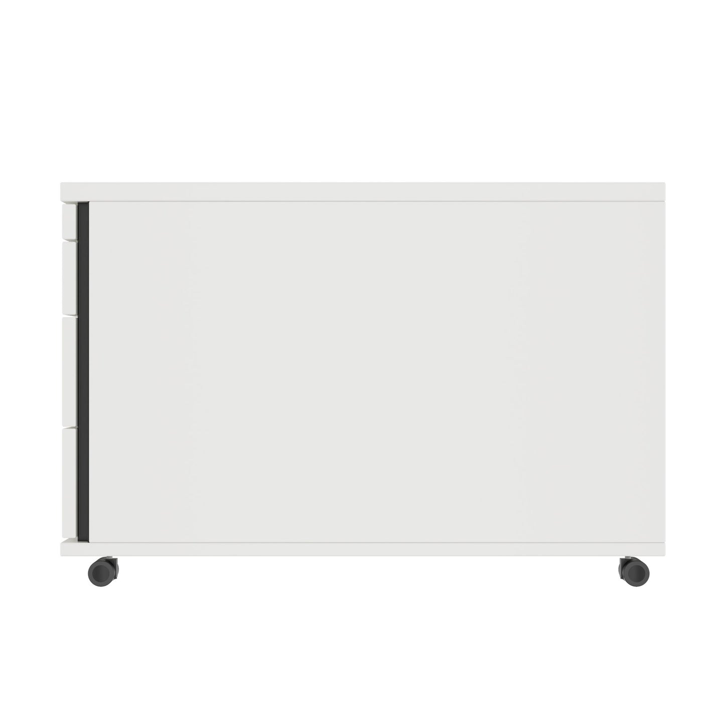 PRO Rollcontainer | 800 mm tief, Kleinteilefach, Soft-Close, Weiß