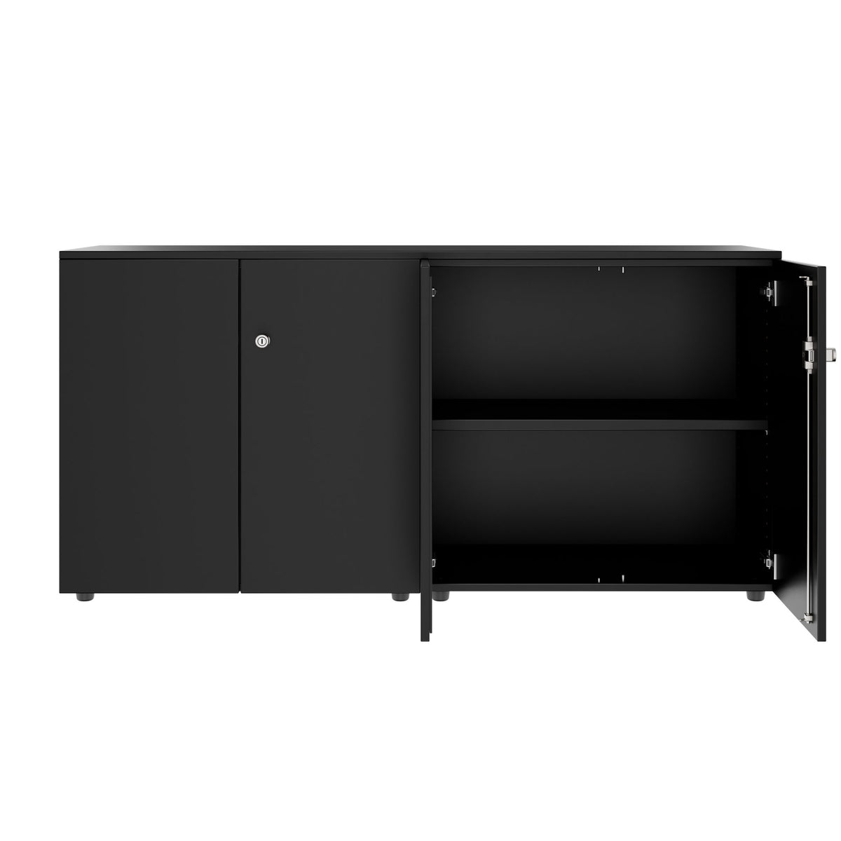 PRO Schrankwand | 2 OH, 1600 x 788 mm, Schwarz - 3 Lightbox Main Image
