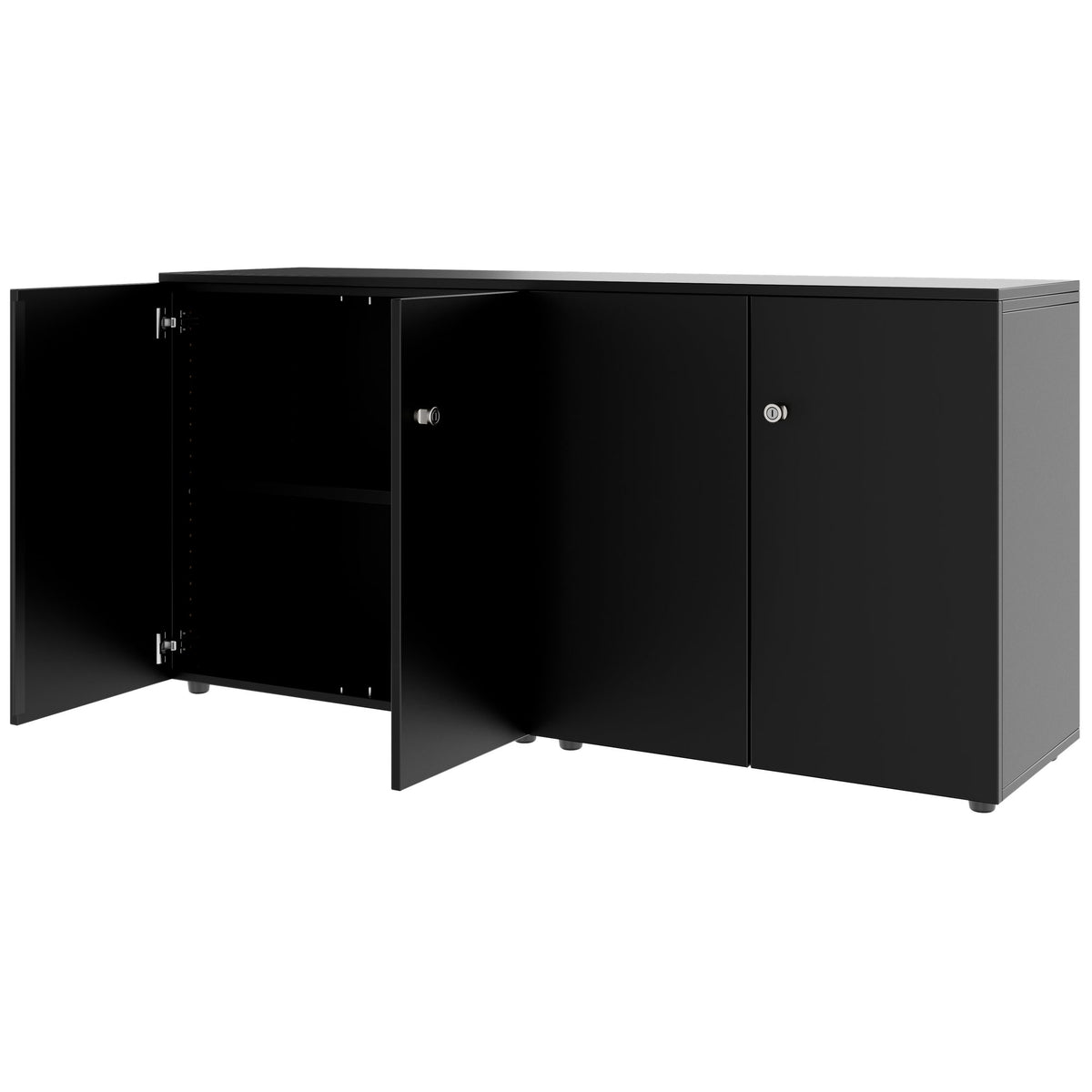 PRO Schrankwand | 2 OH, 1600 x 788 mm, Schwarz - 4 Lightbox Main Image
