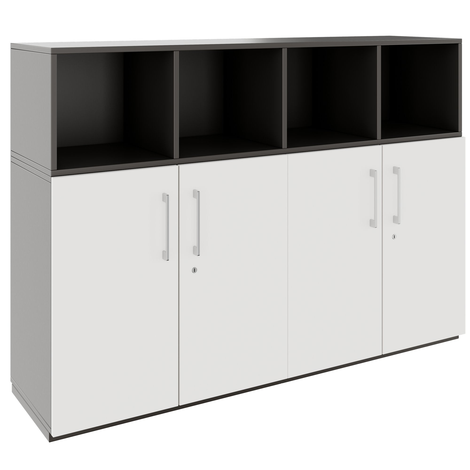 PRO Parete muro | 3 OH, 1600 x 1140 mm, grafite / bianco