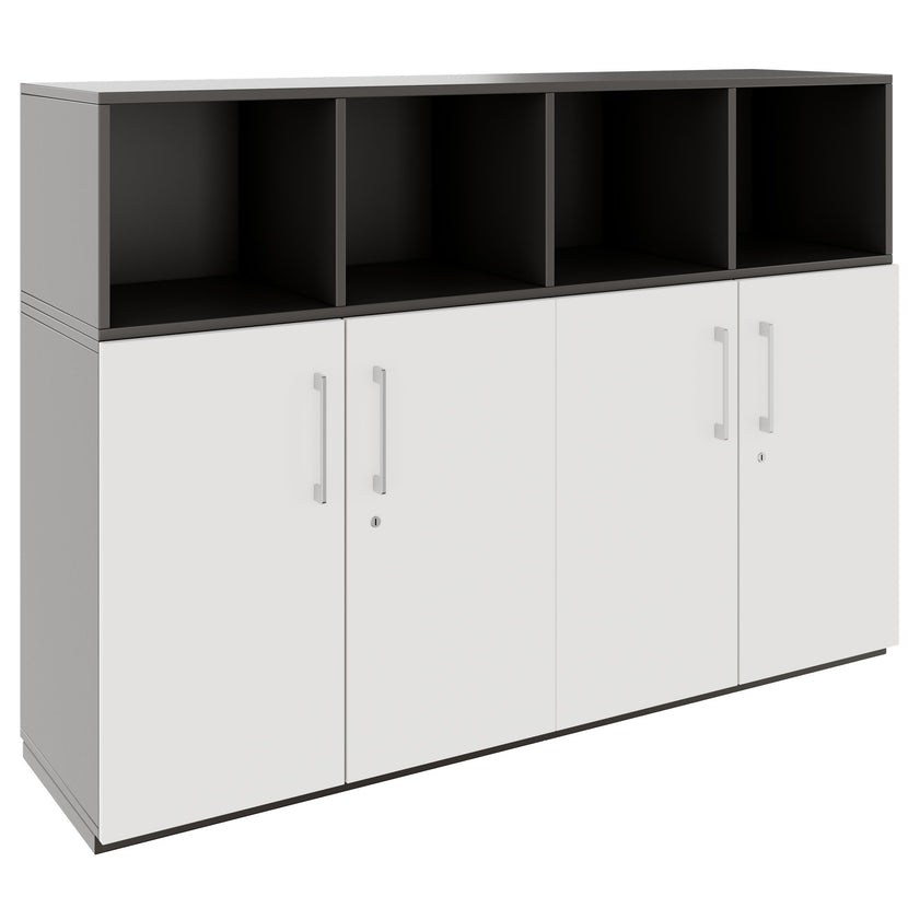 PRO Parete muro | 3 OH, 1600 x 1140 mm, grafite / bianco