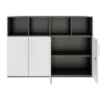 PRO Parete muro | 3 OH, 1600 x 1140 mm, grafite / bianco
