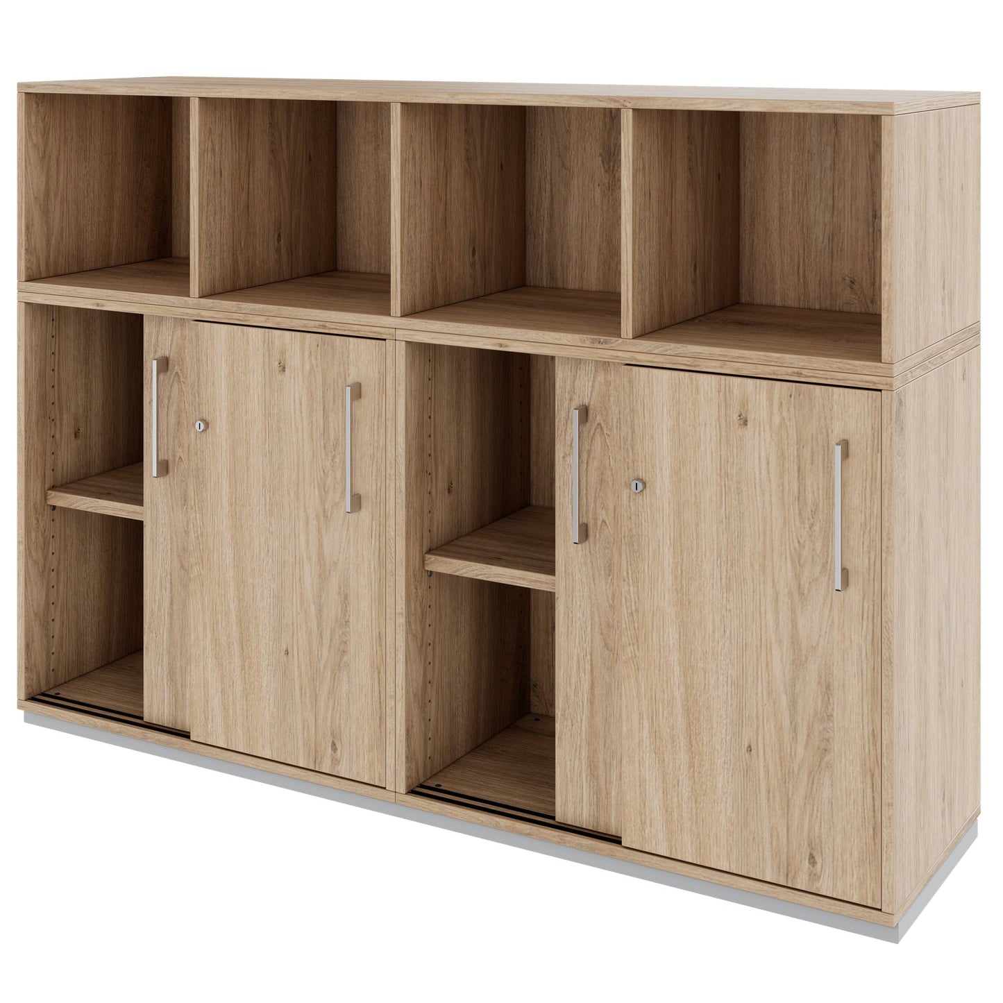 PRO wall unit | 3 OH, 1600 x 1140 mm, natural oak