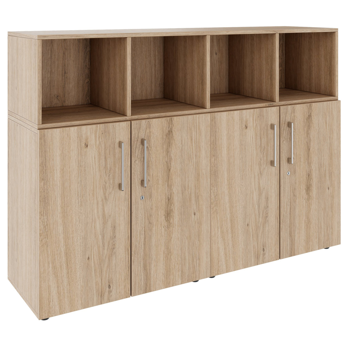 PRO Schrankwand | 3 OH, 1600 x 1140 mm, Natureiche - 1 Lightbox Main Image