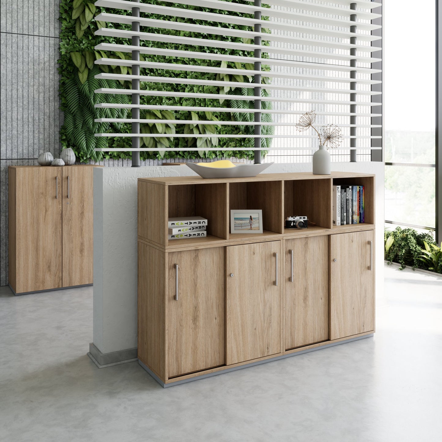 PRO wall unit | 3 OH, 1600 x 1140 mm, natural oak