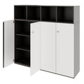 PRO Cabinet wall | 4 OH, 1600 x 1510 mm, Graphite / White  - 4 Thumbnail Image
