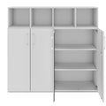 PRO Cabinet wall | 4 OH, 1600 x 1510 mm, grey  - 3 Thumbnail Image