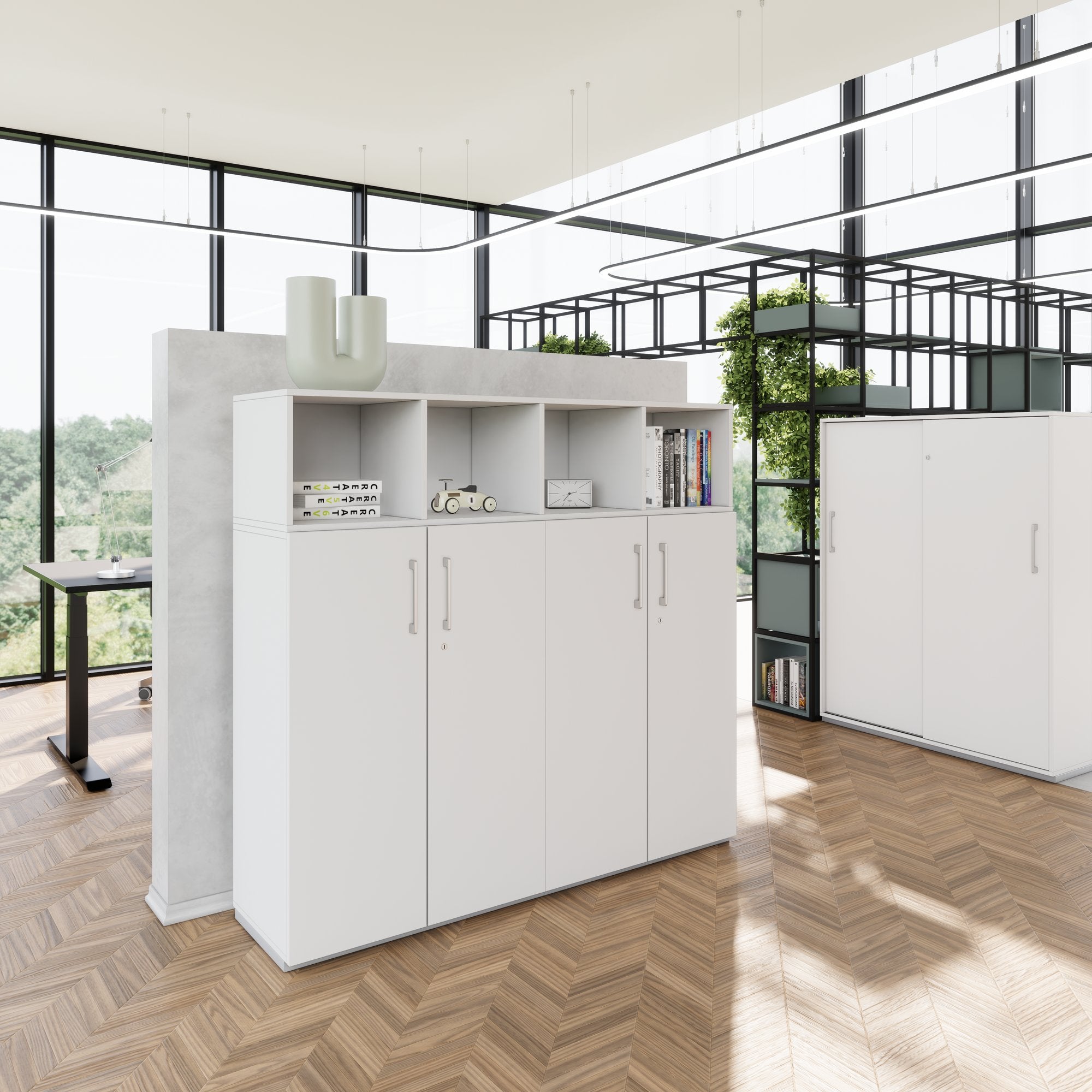 PRO Schrankwand | 4 OH, 1600 x 1510 mm, Grau