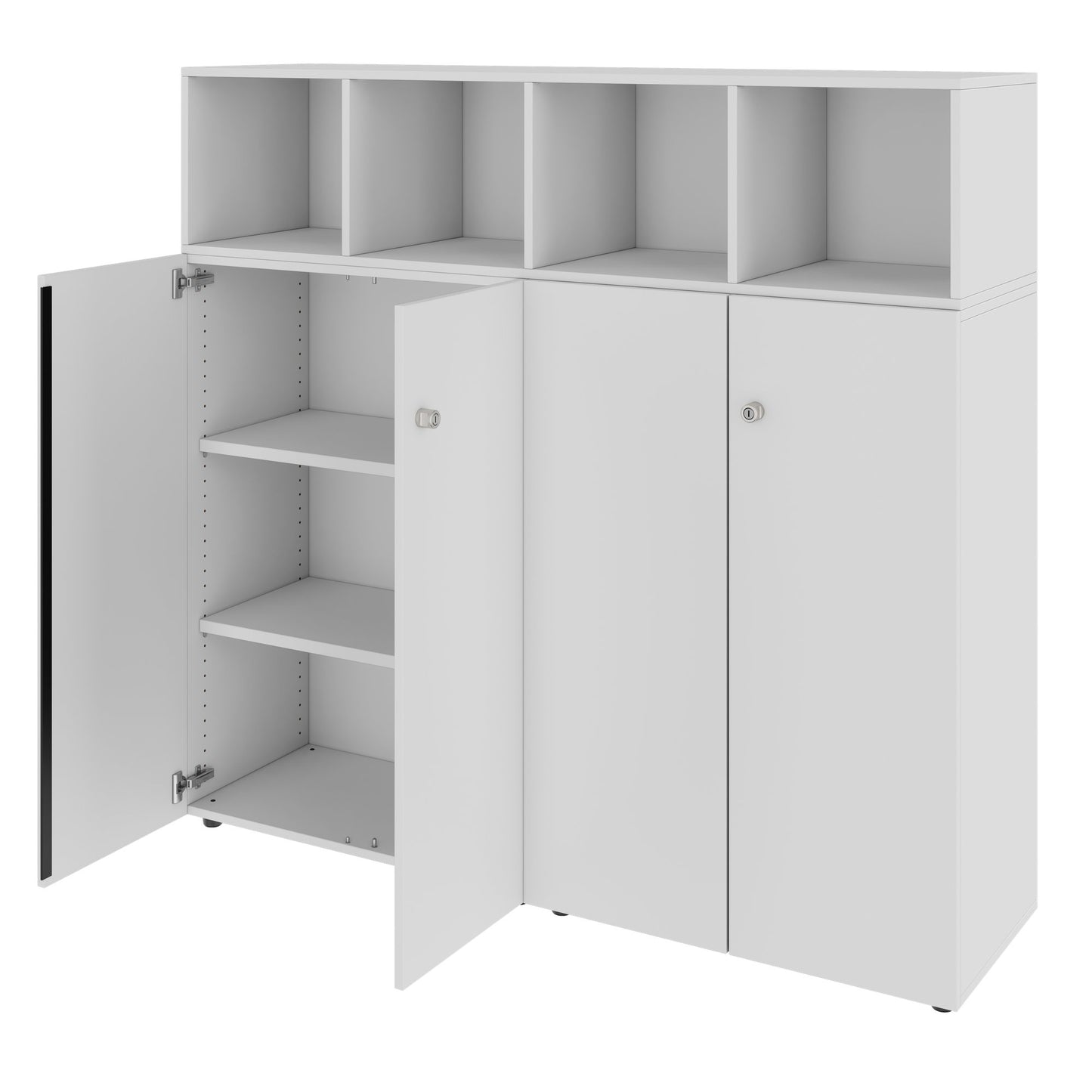 PRO wall unit | 4 OH, 1600 x 1510 mm, gray