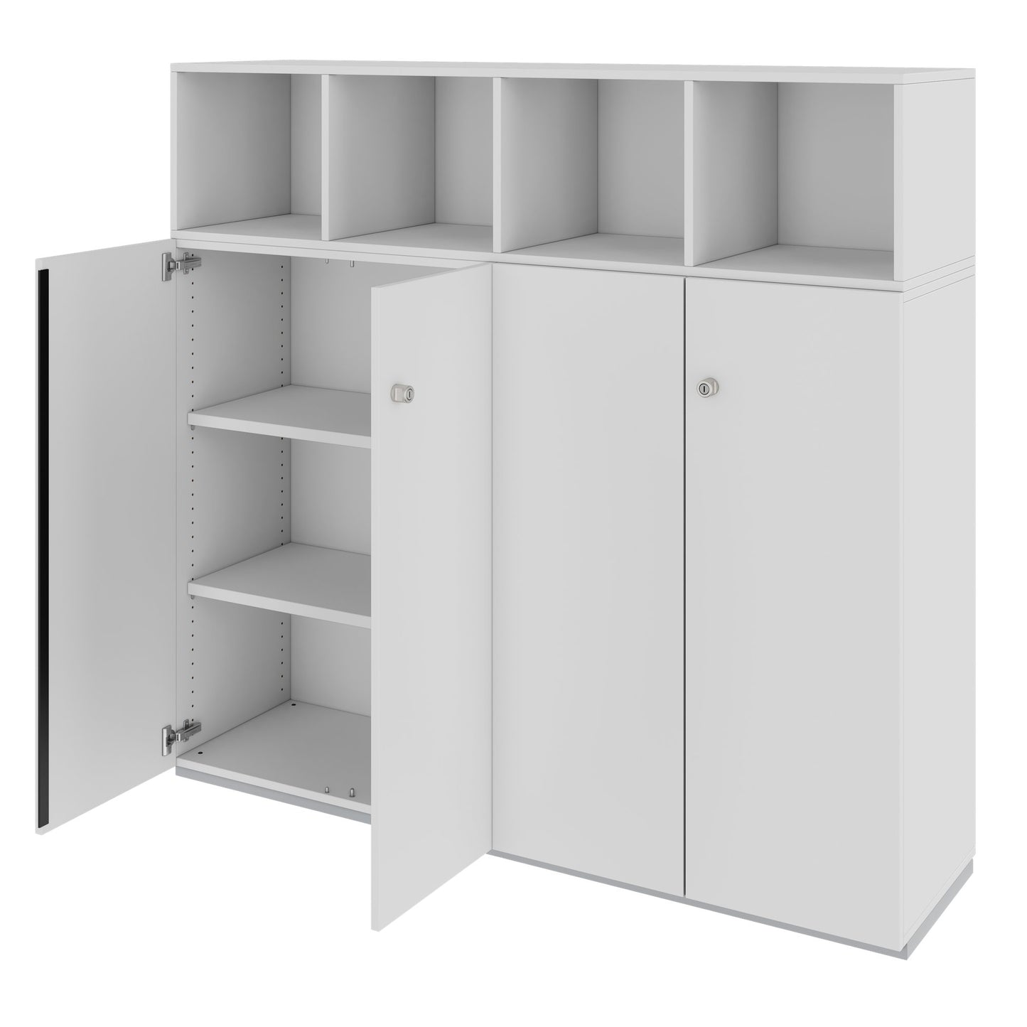 PRO wall unit | 4 OH, 1600 x 1510 mm, gray