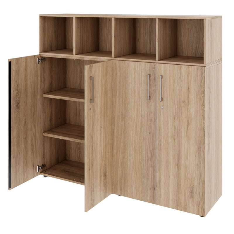 PRO Schrankwand | 4 OH, 1600 x 1510 mm, Natureiche - 4 Main Image