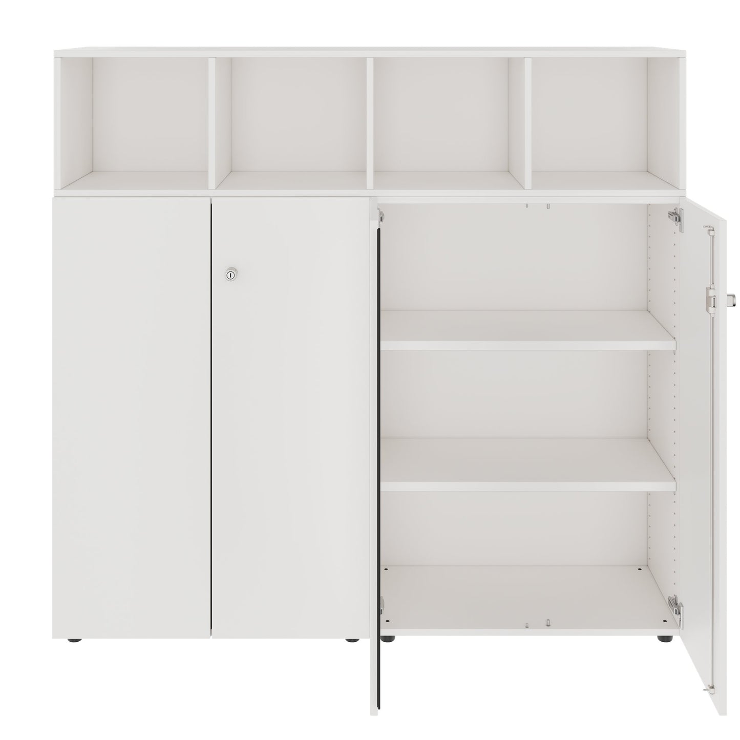 PRO Schrankwand | 4 OH, 1600 x 1510 mm, Weiß