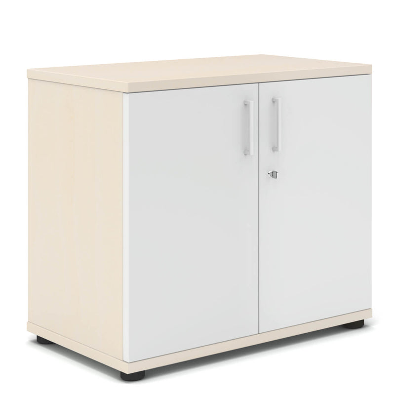 UNI Armoire à portes battantes | 2 OH, 800 x 777 mm, érable / blanc  - 2 Main Image