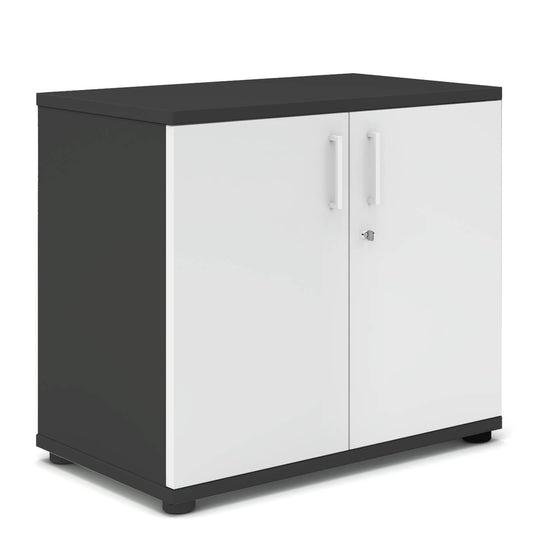 UNI Wing door cabinet | 2 Oh, 800 x 777 mm, anthracite / white