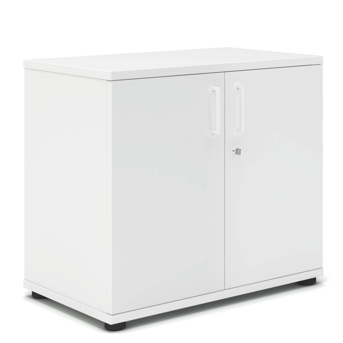 UNI Armadio con ante a battente | 2 OH, 800 x 777 mm, Bianco  - 2 Lightbox Main Image