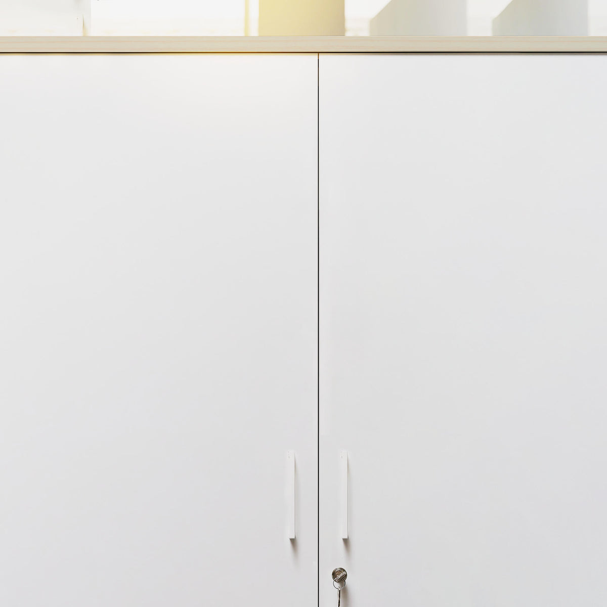 UNI Swing-door cabinet | 5 OH, 800 x 1897 mm, Maple / White  - 3 Lightbox Main Image