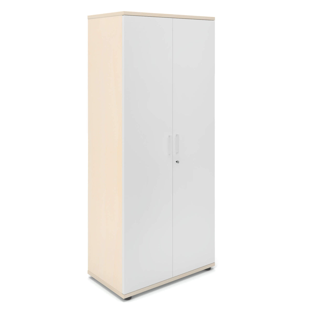 UNI Swing-door cabinet | 5 OH, 800 x 1897 mm, Maple / White  - 2 Lightbox Main Image