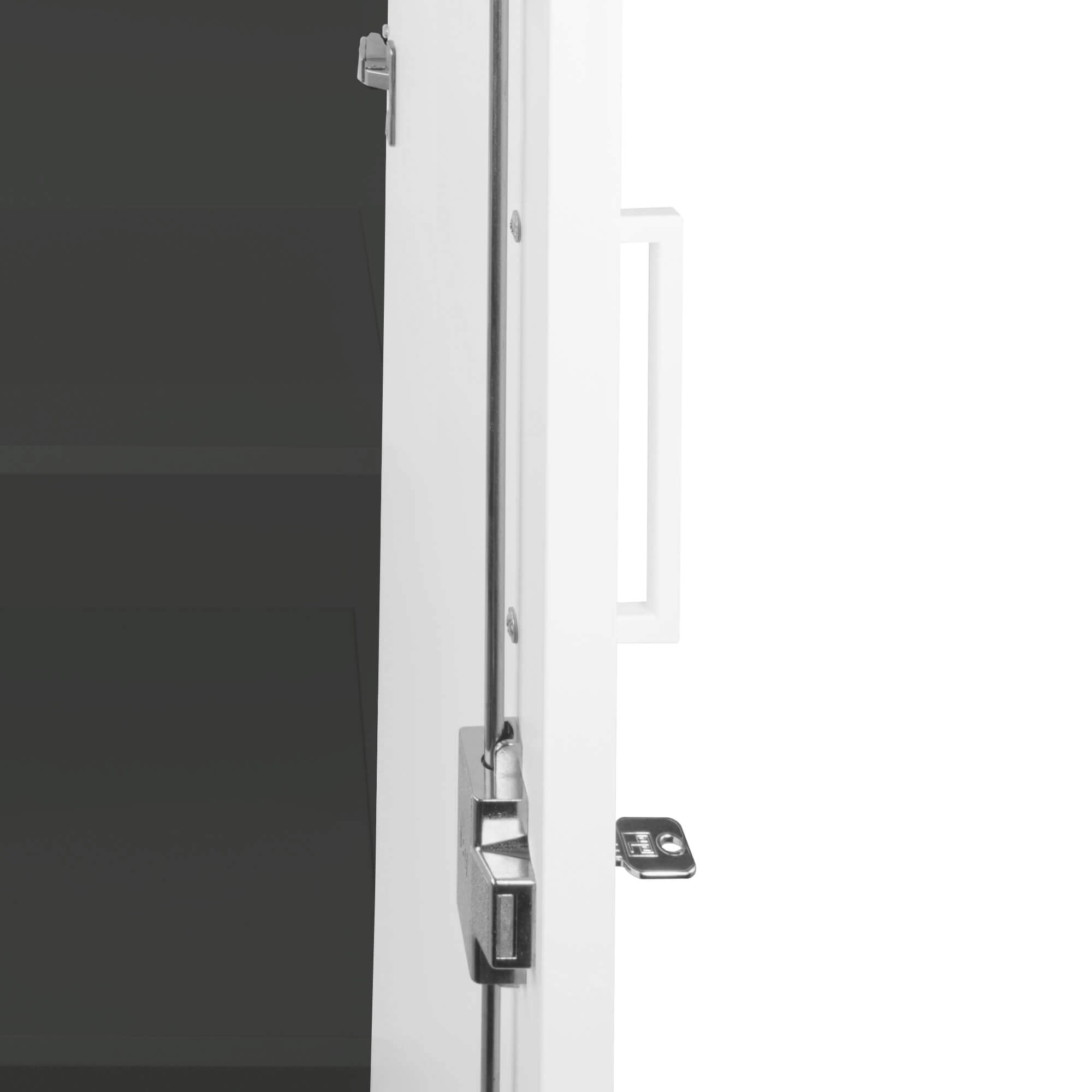 UNI Wing door cabinet | 5 Oh, 800 x 1897 mm, anthracite / white