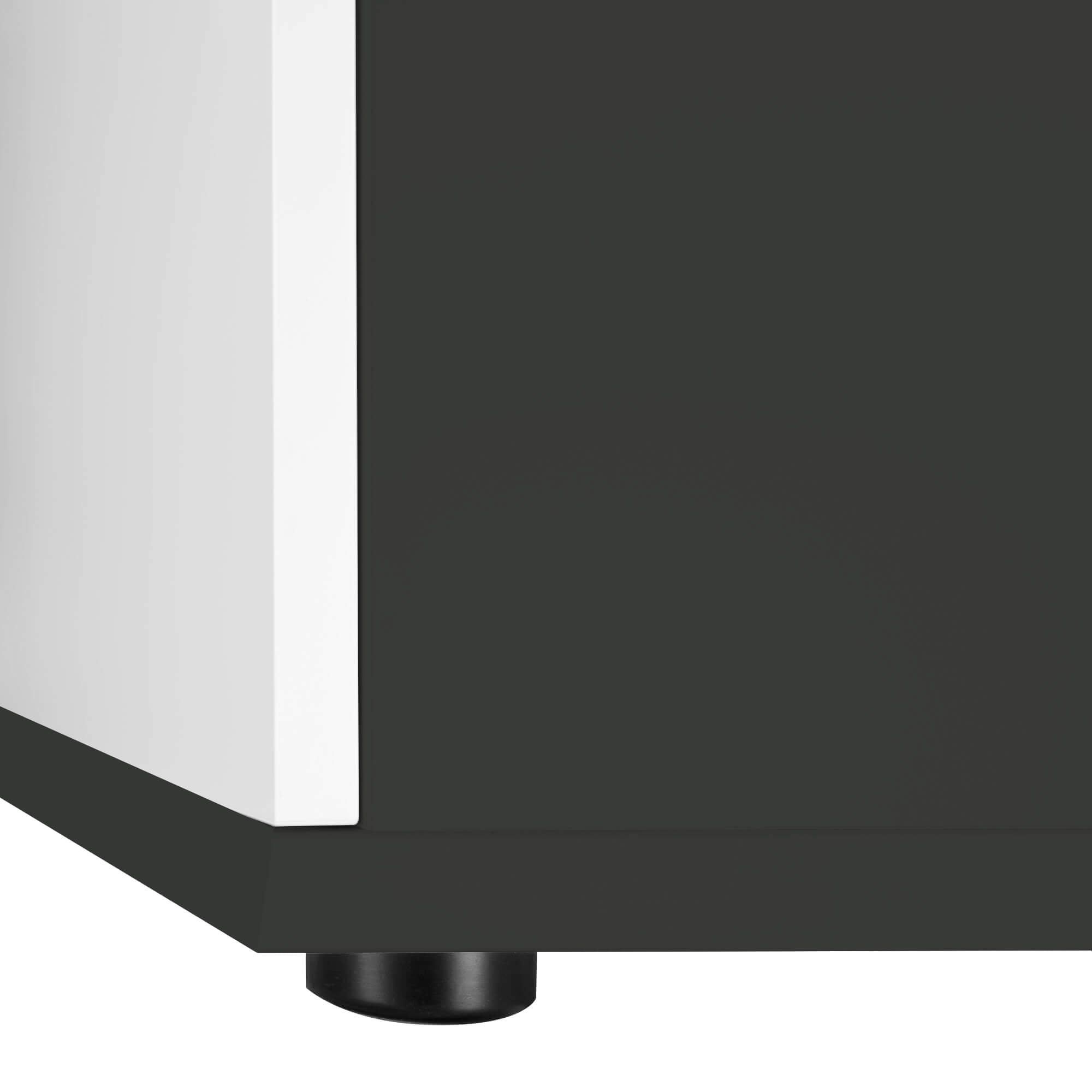 UNI Wing door cabinet | 5 Oh, 800 x 1897 mm, anthracite / white