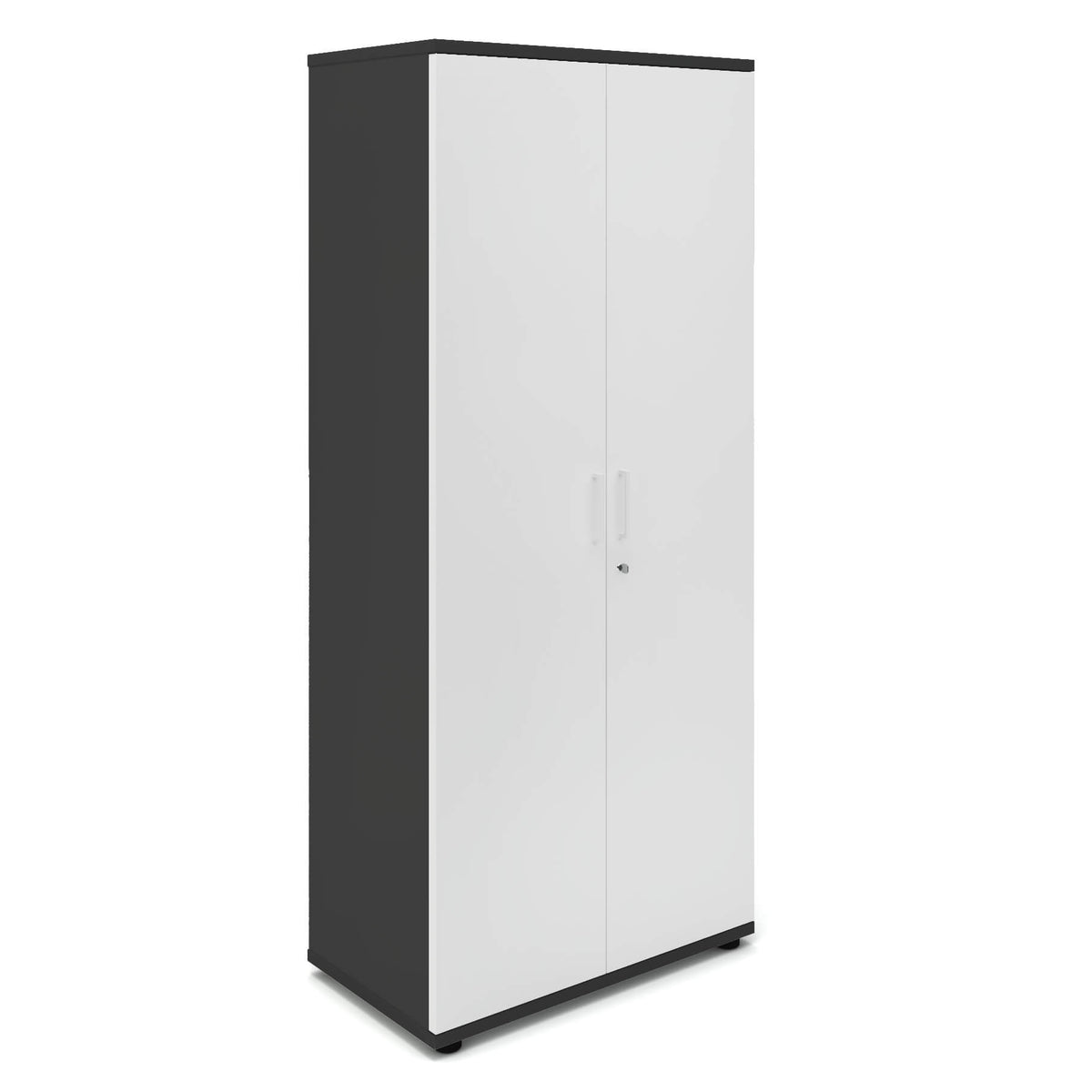 UNI Armoire à portes battantes | 5 OH, 800 x 1897 mm, anthracite / blanc  - 2 Lightbox Main Image