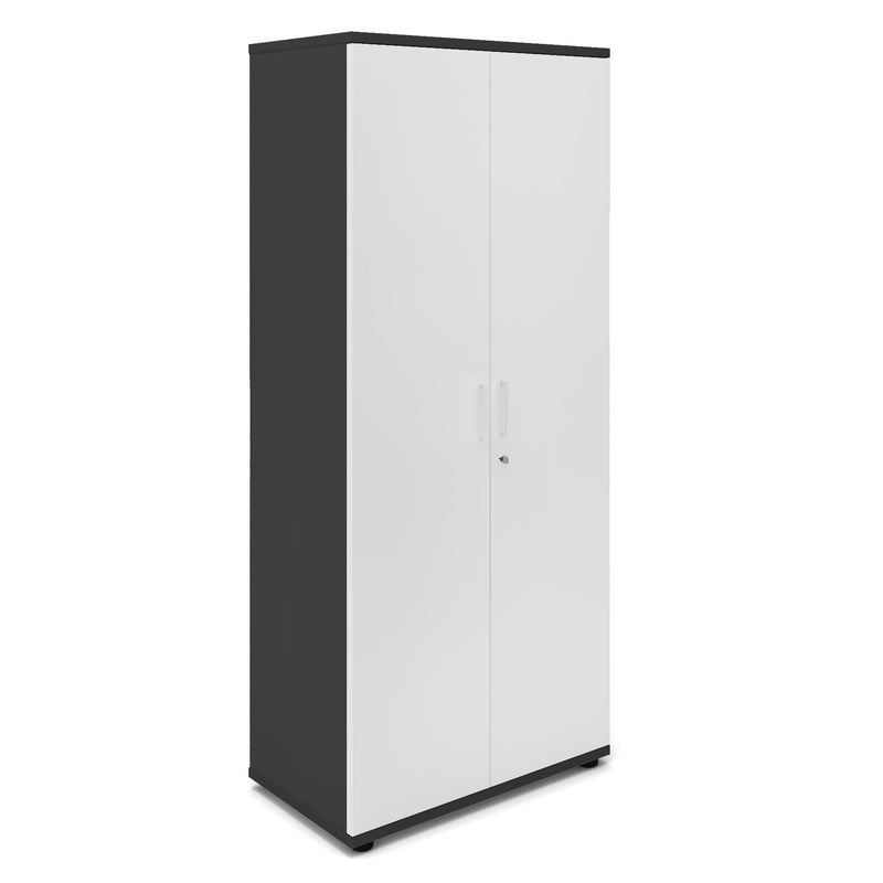 UNI Armoire à portes battantes | 5 OH, 800 x 1897 mm, anthracite / blanc  - 2 Main Image
