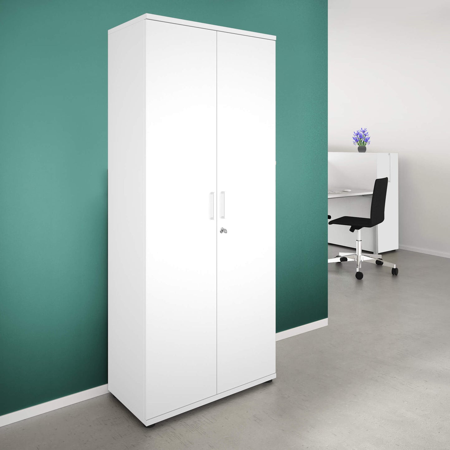 UNI Armoire de porte d'aile | 5 oh, 800 x 1897 mm, blanc