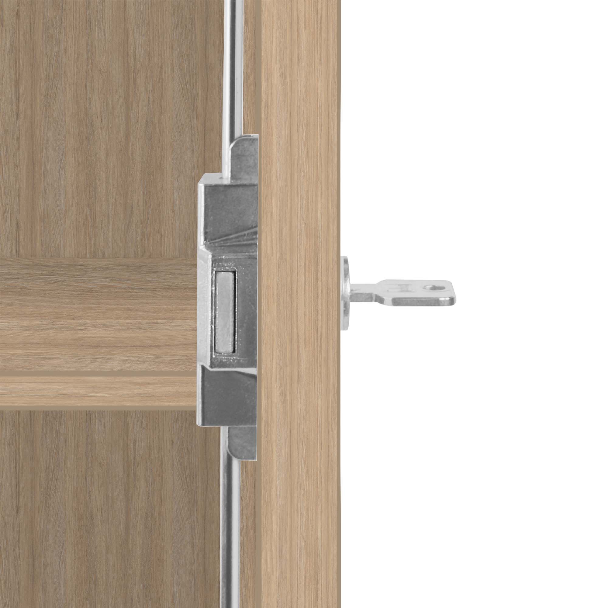 UNI double door wardrobe | 5 OH, 1000 x 1897 mm, amber oak