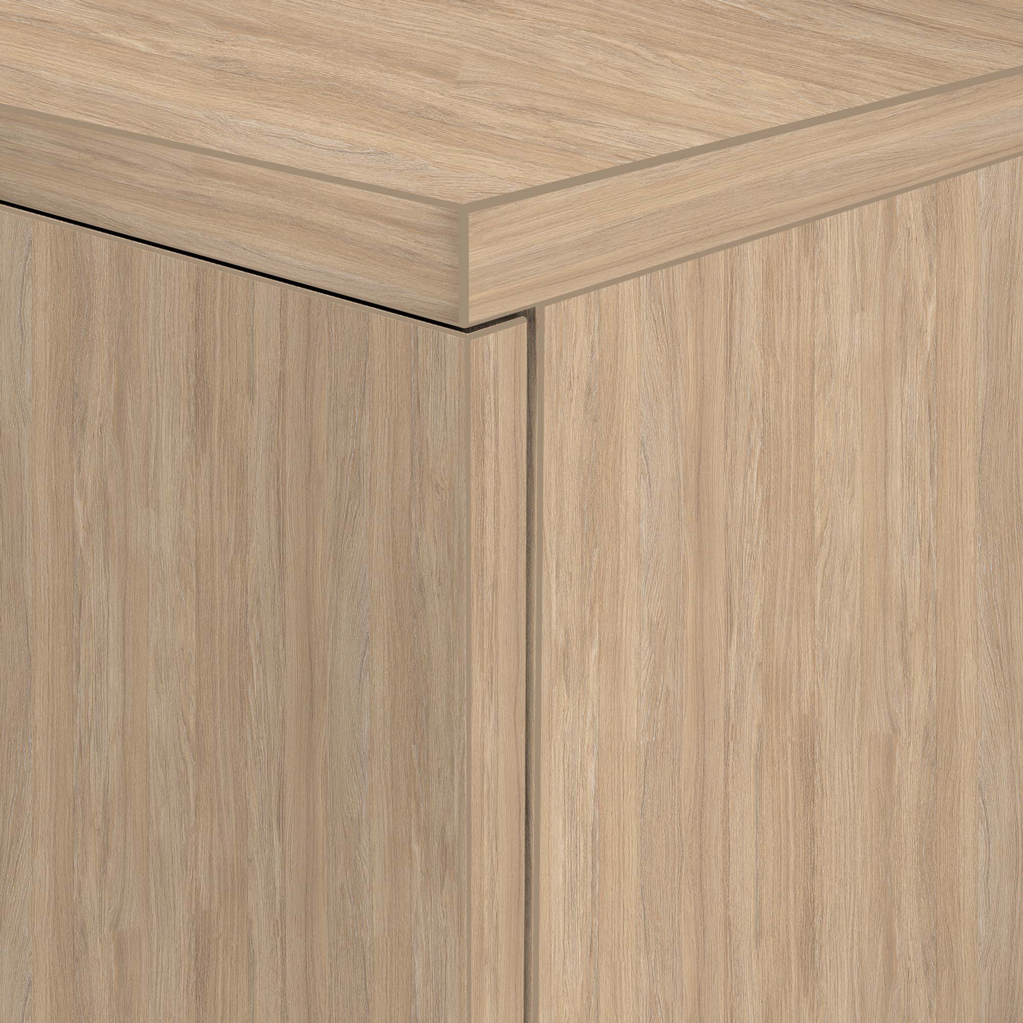 UNI double door wardrobe | 5 OH, 1000 x 1897 mm, amber oak