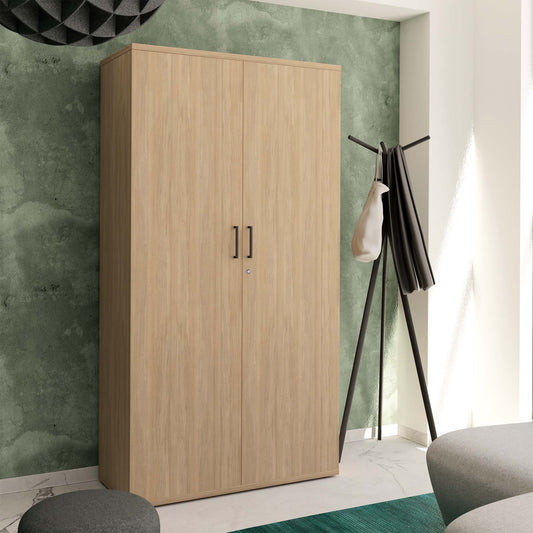 UNI double door wardrobe | 5 OH, 1000 x 1897 mm, amber oak