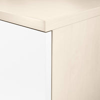 UNI Cabinet di porta scorrevole | 5 OH, 1200 x 1897 mm, acero / bianco