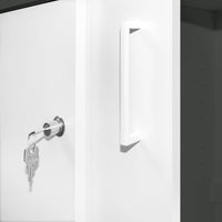 UNI Cabinet di porta scorrevole | 5 OH, 1200 x 1897 mm, antracite / bianco