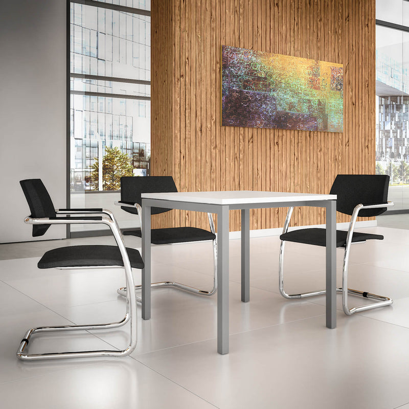 NOVA U meeting table | 800 x 800 mm, White  - 1 Main Image
