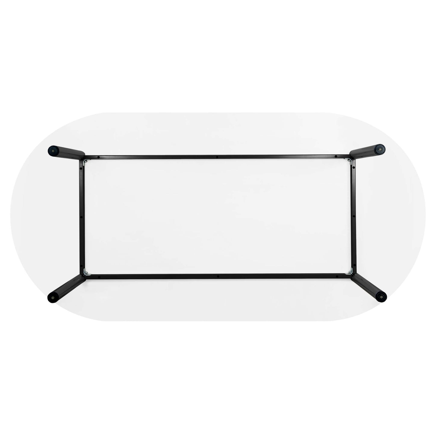 OPTIMA Konferenztisch | Oval, 2400 x 1000 mm, Weiß