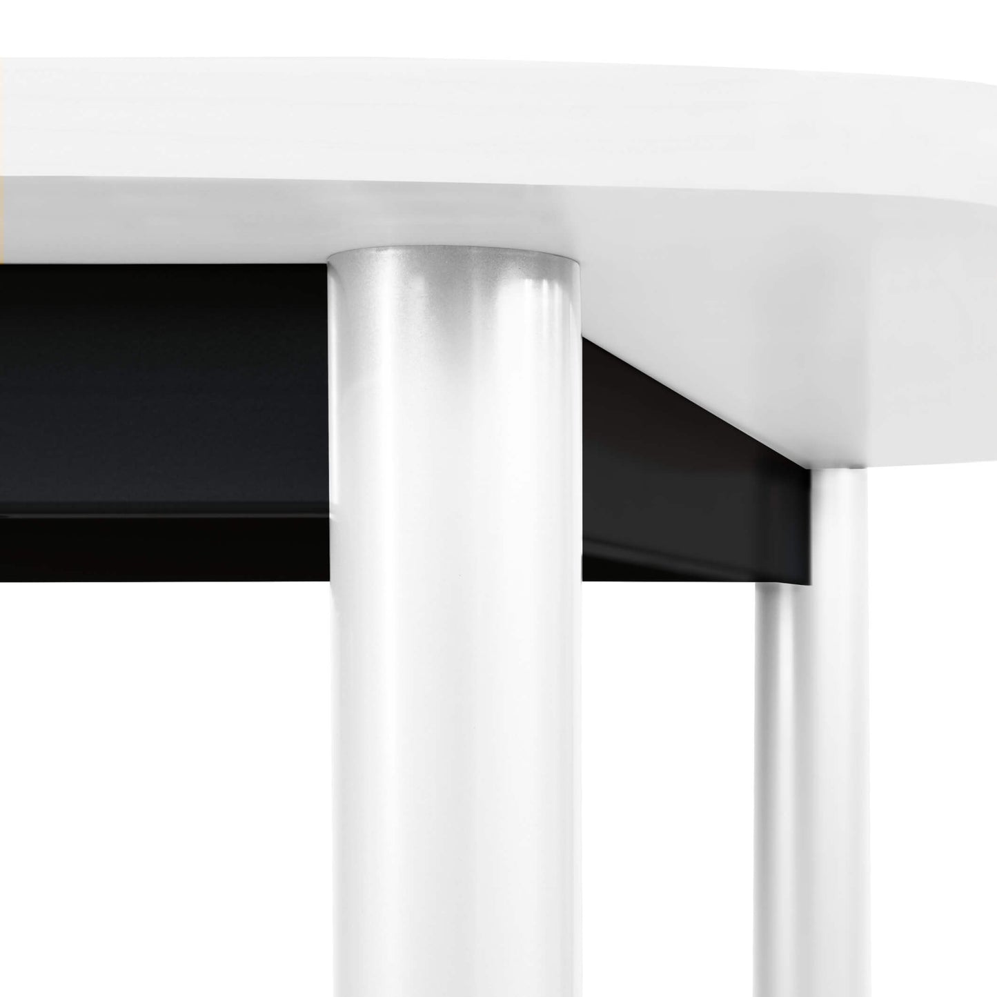 OPTIMA Konferenztisch | Oval, 2400 x 1000 mm, Weiß