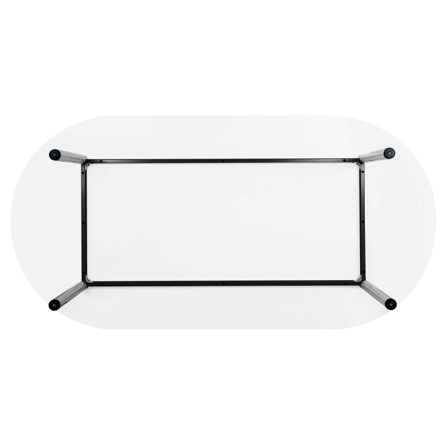 OPTIMA Konferenztisch | Oval, 2400 x 1000 mm, Weiß