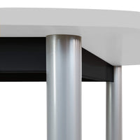 Table de conférence OPTIMA | Ovale, 2400 x 1000 mm, gris perle