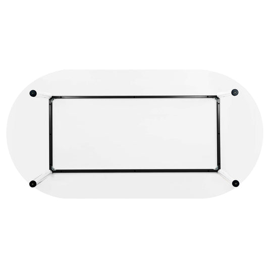 OPTIMA Conference table | Oval, 2000 x 1000 mm, white