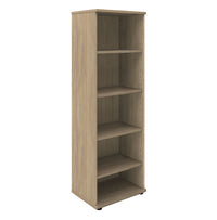 UNI shelving unit | 5 OH, 600 x 1897 mm, amber oak