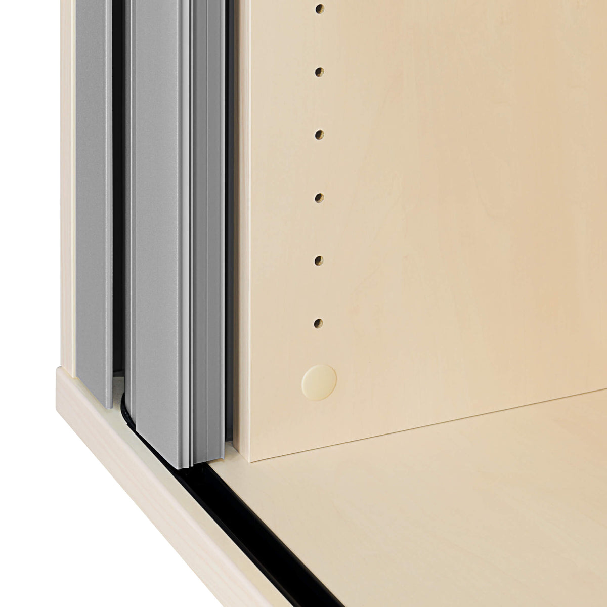 UNI Roller shutter cabinet | 2 OH, 1000 x 777 mm, Maple / Silver Gray  - 12 Lightbox Main Image